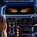 Multifunctional Bright 2PCS Devil Eyes for Cars Windshield - 19x5in [Upgraded Chip 100% Synchronized] Programmable Flexible LED Matrix Display - Custom Text Car Window Sign for Auto SUVs Trucks