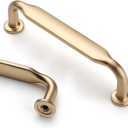 Asidrama 10 Pack 3.75 Inch(96mm) Brushed Brass Kitchen Cabinet Handles, Cabinet Pulls Kitchen Cabinet Hardware for Cupboard Drawer Pulls