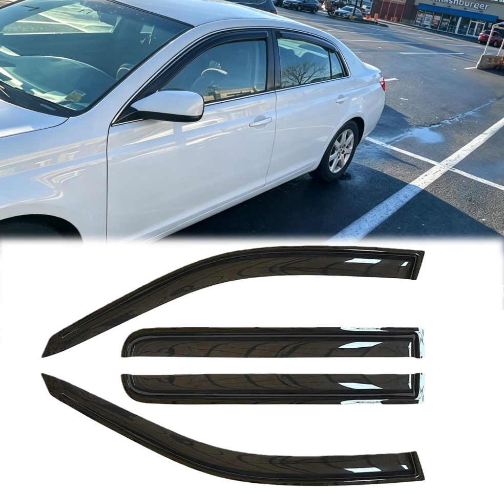 Puermto Rainproof Side Window Wind Deflectors for Ford Fusion 2013-2020, in-Channel Sun Rain Guard Sets,Nice Looking Window Visors for Cars,Vent Deflector for Ford Fusion 13-20 94714-IN