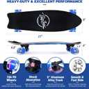 BELEEV Cruiser Skateboards for Beginners, 27 x 8 inch Complete Skateboard for Kids Teens Adults, 7 Ply Canadian Maple Double Kick Deck Concave Skateboard with Skate T-Tool