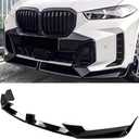 Front Bumper Lip Compatible with X5 G05 LCI M-Sport Bumper Model (Gloss Black, 2024-2025 G05 LCI)