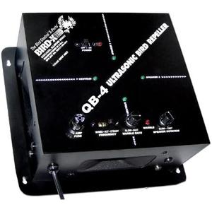 Bird-X Quadblaster QB-4, Ultrasonic Bird Preventer with Optional Strobe Light and 4 Built-in Speakers, Ideal for Indoors and Semi-Enclosed Areas, Covers 6,500 sq. ft. Bird-X Quadblaster QB-4, Ultrasonic Bird Preventer with Optional Strobe Light and 4 Built-in Speakers, Ideal for Indoors and Semi-Enclosed Areas, Covers 6,500 sq. ft.
