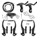 V-Type Bike Brake Set, Complete Universal Bike Front and Rear MTB Brake, Bicycle Brakes, Inner and Outer Cables, Include Brakes Lever Calipers Multi-Tool Wrenches
