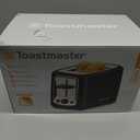 Toastmaster 2-Slice Toaster - Black with Stainless Steel - Kitchen Essential for Sandwich Bread & Breakfast Toast - Toaster with Wide Slots, High Rise Toast Lift & Cool-Touch Exterior