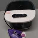 Foot Spa Bath Massager with Heat Bubbles and Vibration Massage and Jets, 16 OZ Calming Lavender Foot Soak Epsom Salt, Foot Soaker with Red Light, 22 Massage Rollers, Adjustable Temp - Black