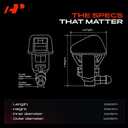 A-Premium Windshield Washer Nozzle Hose Repair Kit Compatible with Jeep Grand Cherokee 2005-2023 & Mitsubishi Galant 2009-2012, Windshield Wiper Washer Nozzle Spray Jet, Set of 22