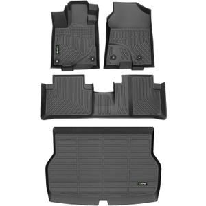 All Weather Floor Mats & Cargo Liner for Acura RDX 2013 2014 2015 All Weather Protection TPE Anti-Slip Automotive Full Set Floor Liners Custom Accessories - Black