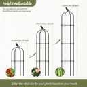 Trellis for Climbing Plants Outdoor - 69"(H), Expandable and Rust-Proof Metal Plant Support, Easy Installation, Garden Trellis for Potted Roses, Vines, Jasmine(2 Pack), 69"h-2pcs
