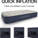 SENNOUL Air Mattress Twin with Built in Pump - 2 Mins Quick Self Inflatable,13"/550lbs Max Blow Up Bed, All Night Stability No Lost AirNo Peculiar Smell for Camping,Home,Guests & Portable Travel