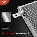 A-Premium Air Conditioning A/C Condenser Compatible with Honda Civic 2016-2021 L4 1.5L, Replace# 80100TBCA01