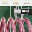 Titanker Bike Lock Cable, 4 Feet Bike Cable Lock Basic Self Coiling Kids Bike Lock Combination with Complimentary Mounting Bracket, 5/16 Inch Diameter (4FT, Pink-8mm)