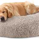 Dog Beds Large Sized Dog and Cats, 32in Pet Beds for Large Pet, Washable Indestructible Extra Large Dog Bed (Brown, 32.0"L x 32.0"W x 8.0"Th)