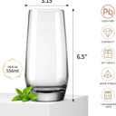 Highball Glasses Set of 4 (18 Ounce), Lead-Free Crystal Tall Drinking Glasses for Water, Cocktail & Beverage