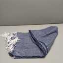 Gealaek Decorative Herringbone Faux Cashmere Throw Blanket Navy Blue Cheveron Fringe Lightweight Fuzzy Soft Cozy Throws for Sofa Bed Farmhouse Throw Blanket 50" x 60"