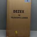 Telescoping Ladders 16.5 FT Aluminum Ladder - One-Button Retraction Collapsible Extension Ladder for Home,RV,Attic & Loft, Lasts 330 LBS with 2 Triangle Stabilizers and 2 Detachable Hooks