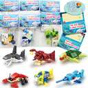 WODMAZ 24 Packs Sea Animal Building Blocks, Ocean Building Toys Set for Goodie Bags Stuffer Classroom Prizes Building Set, Kids Birthday Gifts Easter Party Favors