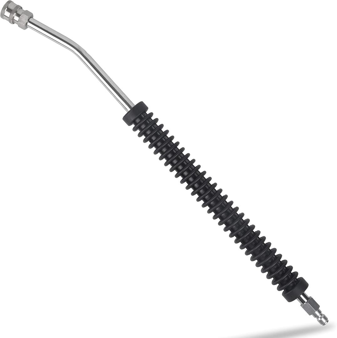 McKillans Car Pressure Washer Extension Wand - Power Washer Wand Extension for Car Wash - Short Pressure Washer Wand Replacement - Pressure Washer Accessories & Attachments - 1/4 Quick Connect Plug (Curved Wand)