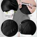 SUNNYBUY Elegant 2 Piece Maternity Dress with Mesh Cardigan, Strapless Ruffle Maxi Gown Cocktail Dresses for Baby Shower (Black, M)