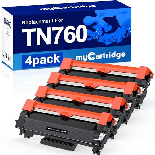 myCartridge Compatible Toner Cartridge Replacement for Brother TN760 TN730 TN-760 TN-730 Toner Use for MFC-L2710DW MFC-L2750DW HL-L2370DW Printer,4 Pack Toner TN-730/TN-760