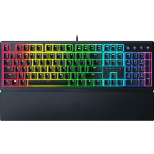 Razer Ornata V3 Gaming Keyboard: Low Profile Keys - Mecha Membrane Switches - UV Coated Keycaps - Backlit Media Keys - 10 Zone RGB Lighting - Spill Resistant - Magnetic Wrist Wrest Snap Tap (Black)