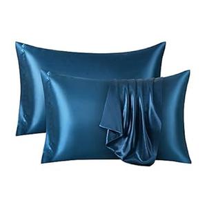 Ersmak Satin Pillowcase Queen Set of 2, Ultra Soft & Silky Satin Pillow Cases for Hair and Skin, Wrinkle Fade Resistant Pillow Covers with Envelope Closure (Navy Blue)