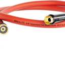 SPECILITE 3/4" Hot/Cold Short Leader Garden Water Hose 5 ft, -50-190, Flexible & Lightweight Rubber Pipes With 3/4" Brass Fittings for Yard, Outdoor, Farm, Red (5FT 3/4" ID Male to Female)