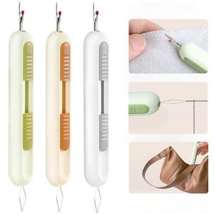3 Pack Dual Function Seam Ripper and Needle Threader Compact Design Needle Threaders for Hand Sewing Threaders for Sewing Perfect for Easy Stitch Removal and Threading Needles Efficient Seam Ripping