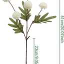 Artificial Flowers for Vases 20 Inch 10 Stems, Silk Dried Fake Mums Bouquet Indoor Faux Floral Arrangements for Decoration (White)