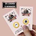 Gothic Scratch Off Game Cards (30 Pack)  Halloween Party Games, Pumpkin Baby Shower, Spooky Wedding, Engagement Activities  Pink & Black Scratch-Off Cards for Events and Celebrations