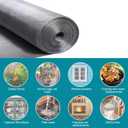 304 Stainless Steel Mesh Window Screen Roll 36" x 200" with Stab Resistant Gloves, Pet Proof Window Screen Replacement, Durable Wire Mesh Screen for Home and Office (36" x 200")