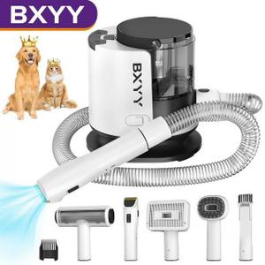 BXYY Dog Grooming Kit & 5 in 1 Pet Vacuum with 99% Suction, 1.5L Dust Cup, Shedding Brush, Electric Clipper & Hair Remover Roller for Dogs & Cats
