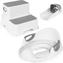 Step Stool, Toilet seat & Faucet Extender for Toddlers with Detachable Step, Non-Slip Floor & Step Pads  Stool Helper for Kids for Kitchen Counter, Bathroom Sink, and Bedroom