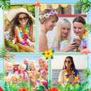 200 Count Hawaiian Lei Bulk, Tropical Luau Hawaii Theme Silk Flower Necklace, Party Favors for Beach Holiday Wedding Birthday Party, Aloha Summer Party Decorations