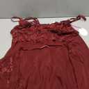 Avidlove Plus Size Lingerie Sexy Lingerie Set Women's Exotic Nightgowns Lace Chemise Lingerie Side Slit Nightdress Size 3XL, Dark Red