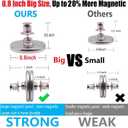16 Pairs Magnetic Curtain Clips, Curtain Weights Magnets for Thin Drapery, Curtain Magnets Closure Prevent Light Leaking, Double Sided Magnetic wtih Strong Heavy Magnets