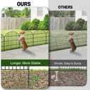 FOREHOGAR Metal Garden Fence 28in (H) x 11.7ft (L), 5 Panels + 6 Stakes Rustproof Border Fence Animal Barrier for Dog, No Dig Garden Fencing for Yard Flower Bed Patio Outdoor, CTW2828 Black