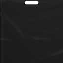 Purple Q Crafts Plastic Bag with Die Cut Handle Bag 15"x18" Black Plastic Merchandise Bags 100 Pack for Retail, Gifts, Trade Show and More