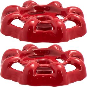 Pndeyo 2pcs Outdoor Faucet Handle, 6x6mm Round Wheel Hose Bib Handle, Rustproof Water Spigot Handle Outside Water Valve Faucet Handle Replacement Parts- Red