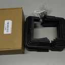 6pcs 4x4(Actual: 3.5"x3.5") Post Base Cover, Split Style Vinyl Post Skirt Black for Iron Stair railings, Balcony railings,Patios, Porches (Black)