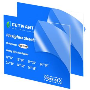24x36 Plexiglass Sheets - 1/8 inch Thick - 2 Pack 24x36 Clear Acrylic Sheets - 3mm Thick Lucite Acrylic Board - Idea for Frames,Windows,Displays,Signage,Crafts - Custom Cut to Size Plexiglass