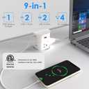 ANNQUAN 3.15" Pop Up Countertop Outlet with 15W Wireless Charger,Max 20W Power Delivery,800J Surge Protection,Pop Up Electrical Outlet with 4 Outlets 4 USB Ports for Home Office(ETL Listed)