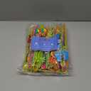 BLUE PANDA 100 Pack Tropical Hawaiian Drinking Straws for Cocktails & Margaritas - Hawaiian Summer Beach Party Straws & Supplies (6 Designs)