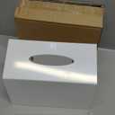 Acrylic Hand Towel Box Cover, Wall Mount Paper Towel Napkin Dispenser, White Rectangle Multi-Functional Dryer Sheet Mask Organizer for Bathroom, Kitchen, Car, Office