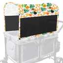 Stretchy Panoramic Canopy Compatible with Wonderfold Stroller Wagons W2/W4 All Models,UPF50+ Sun Protection with Two Mesh Windows,Sun Shade and Protection(Dinosaur)