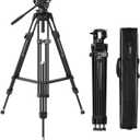 SmallRig AD-80 FreeBlazer Heavy-Duty Video Tripod System, 75" Tall, Fluid Head, One-Step Height Adjust, Dual-Mode QR Plate, Load up to 17lbs, Professional Tripod for Camera