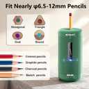 AFMAT Electric Pencil Sharpener, Fully Automatic Pencil Sharpener, Auto in & Out, Rechargeable Hands-Free Sharpeners for Jumbo & Colored Pencils (6.5-12mm), Portable for Home/Classroom/Office PSC2