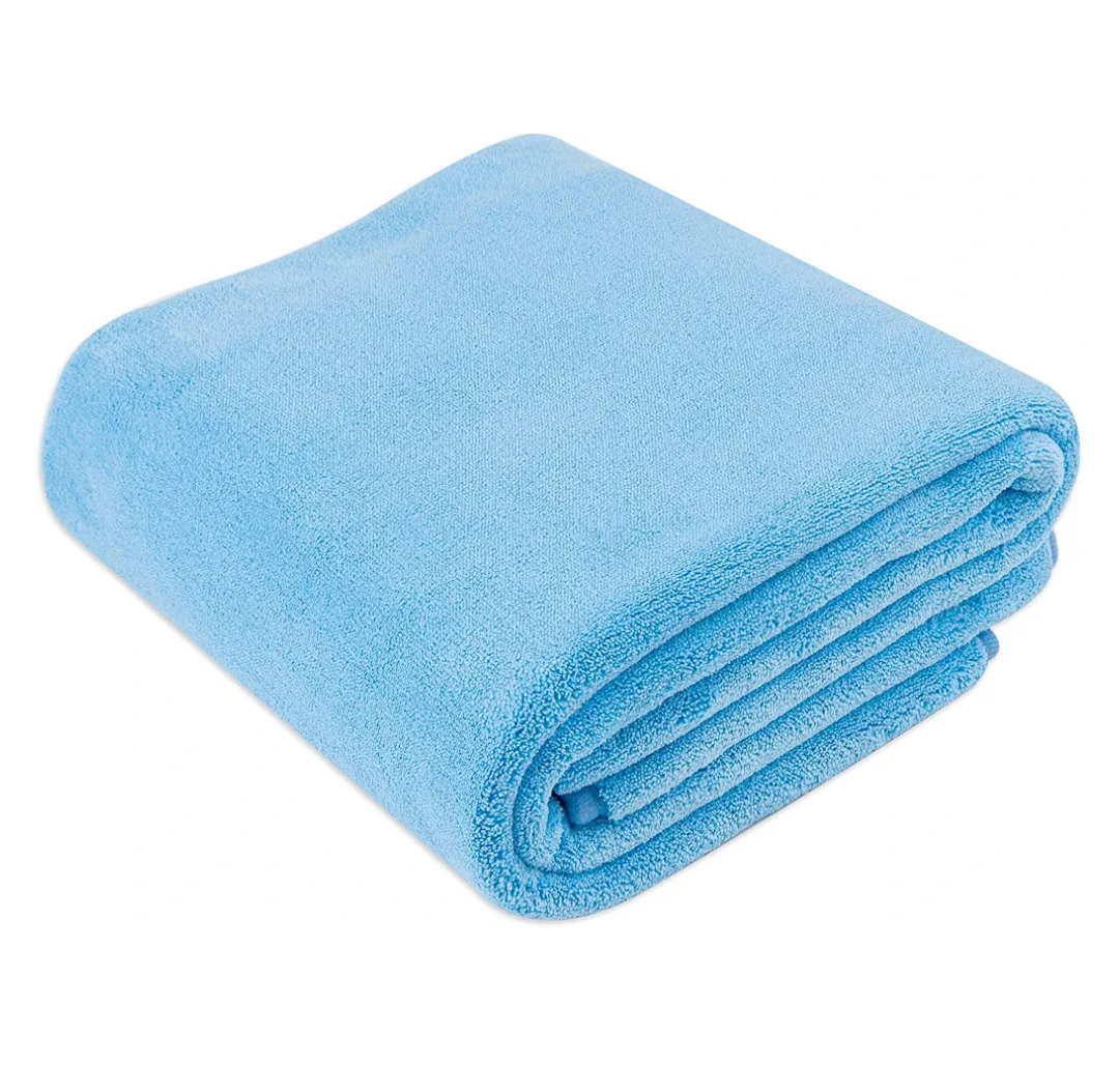 Super Absorbent Microfiber Car Drying Towel, Scratch-Free, Streak-Free, Lint-Free, 36"L x 25"W, Blue