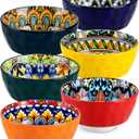 vancasso 12 Oz Ceramic Small Soup Bowls Set of 6, 4.7 inch Soup Bowls, Colorful Bowls Set for Kitchen, Dishwasher & Microwave Safe- for Cereal, Soup, Oatmeal, Ice Cream, etc