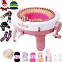 Sentro Knitting Machine, 48 Needles Smart Knitting Crochet Machine with Row Counter for Adults and Beginners, Automatic Circular Weaving Spinning Knitting Loom Machine Kit for Hat,Socks,Scarves,Gloves