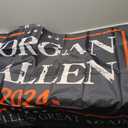 Make Mullets Great Again 2024 Flag-Mor-gan W allen Flag-3x5ft Cool Banner Funny Tapestry Parade Banner Indoor and Outdoor Decorations, Pack of 2